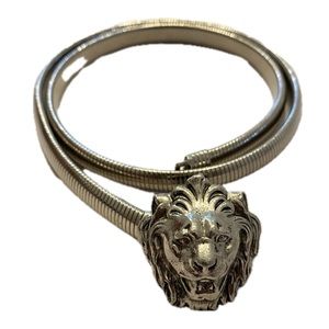 Vintage Silver Lion’s Head Slinky Cinch Belt